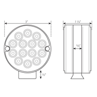 3" Double Face Pearl LED Light Twin Pack thumbnail 4