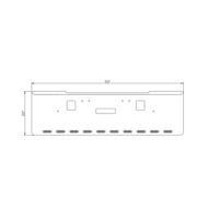 20” Chrome Bumper Freightliner Classic XL 2004-2007, with Rolled End, Tow and 10 Hidden Light Holes thumbnail 5