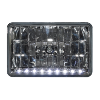 4"x 6" Halogen Headlight with 9 White LEDs thumbnail 1