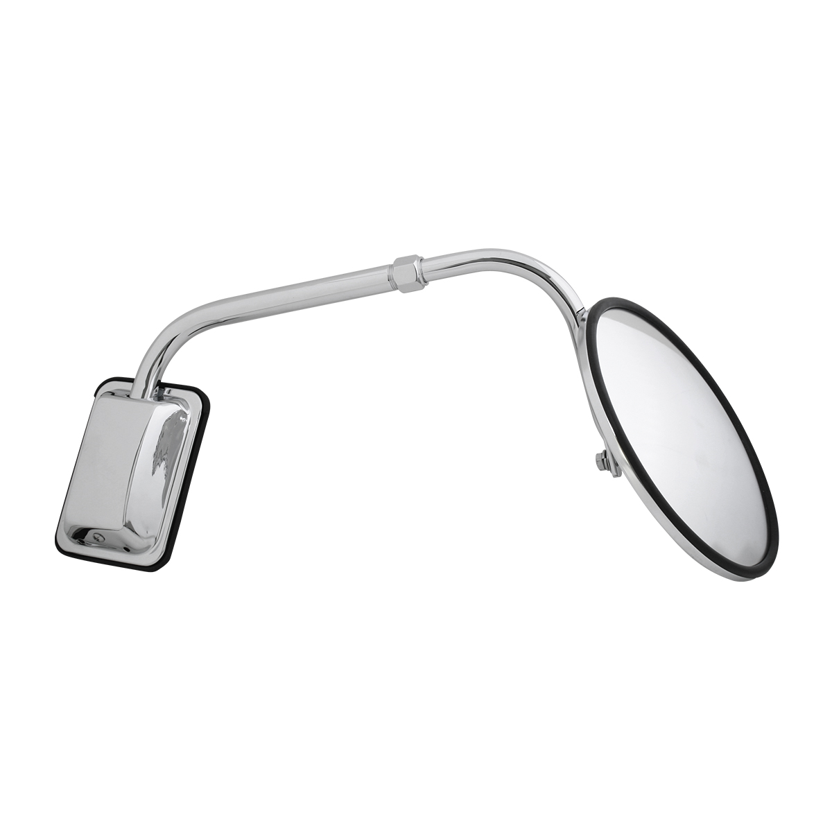 Stainless Steel Hood Mount Mirror With 8” Convex Mirror  — SKU 33392-GG