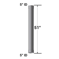 Muffler Eliminator Pipe 51” With Chrome Finish ID/ID thumbnail 2