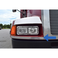 Headlight Bottom Fender Guards fits Kenworth T600. Hardware Included (Sold In Pair) thumbnail 1