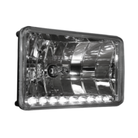4"x 6" Halogen Headlight with 9 White LEDs thumbnail 3