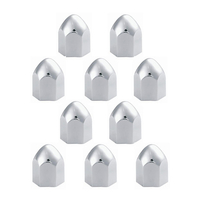 Bullet Chrome Plastic push-On Lug Nut Cover Without Flange 11/16'' (10Pcs) thumbnail 1