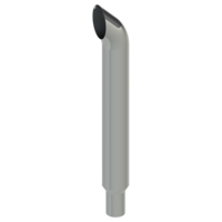 Lincoln Chrome West Coast Curve Cut Stack 6” OD X 36” Reduced To 5”  thumbnail 1