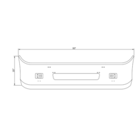 18” Chrome Bumper Freightliner Century 1996-2004, Aerodynamic, with Mounting Holes, Fog and Large Center Tow Holes thumbnail 7
