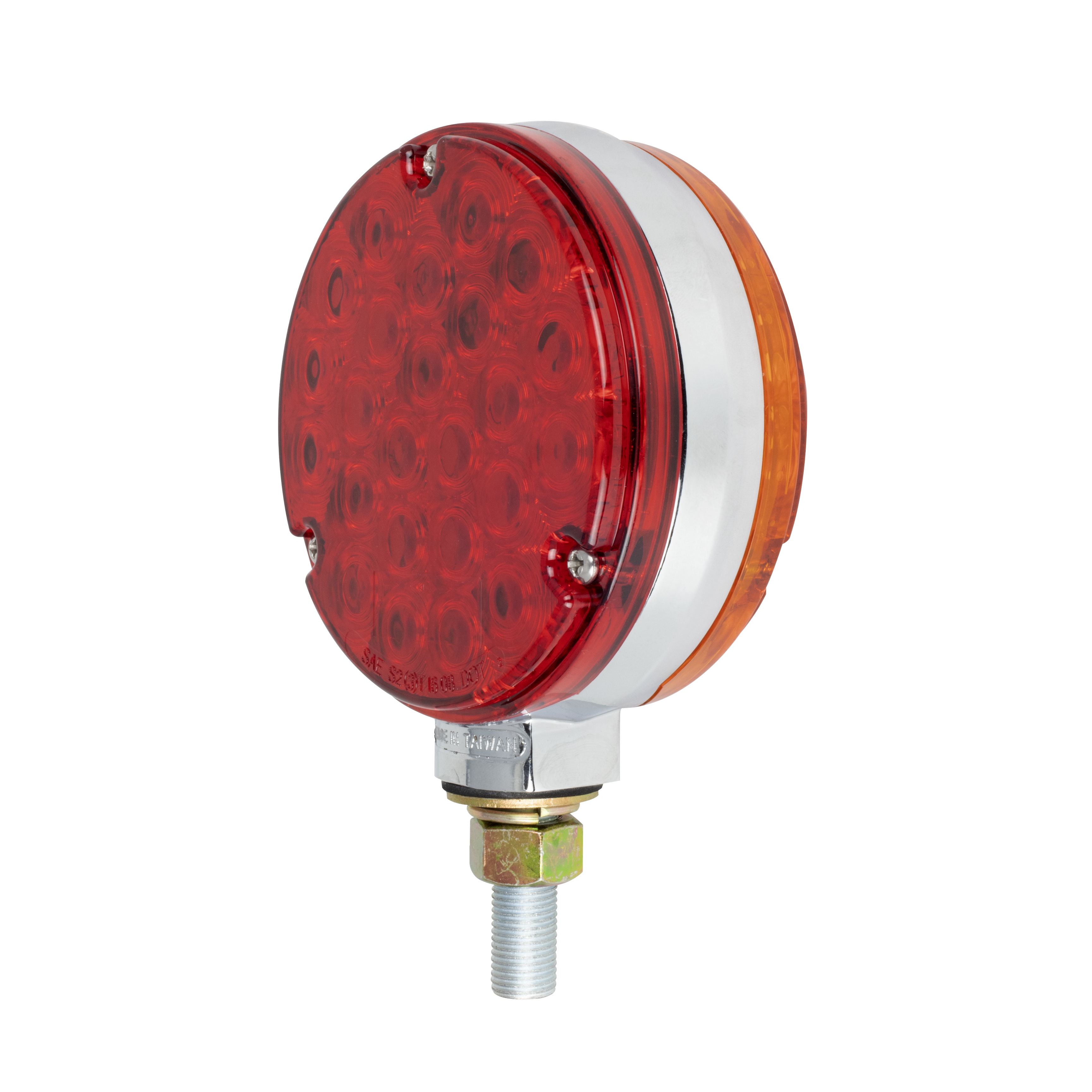 4” Double Face Led Pedestal Light Amber/Red Color lens  12V — SKU US01-82175
