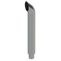 Lincoln Chrome West Coast Curve Cut 6” OD X 48” Reduce To 5” thumbnail 1