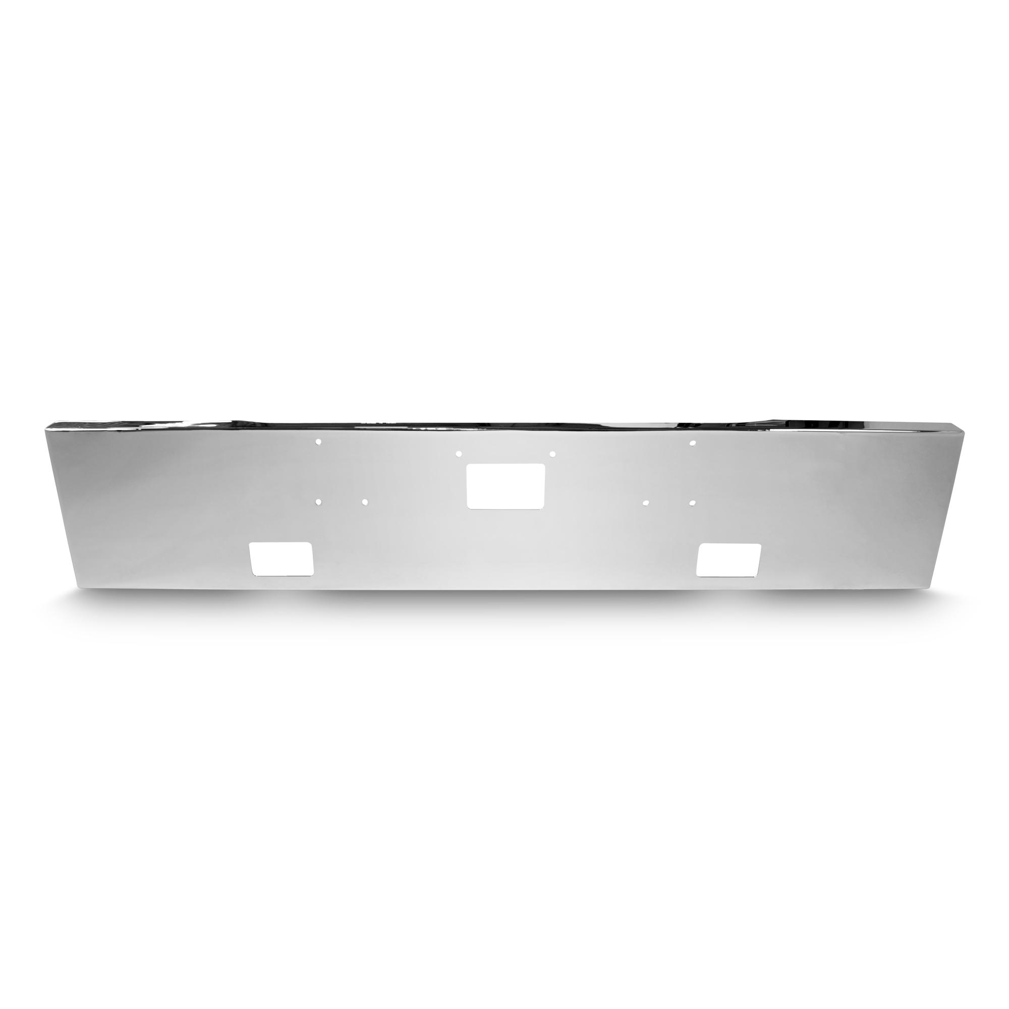 20” Chrome Bumper (Peterbilt 378 & 379) Box End, W/ Tow & Fog Light Holes — SKU US20-805BX20