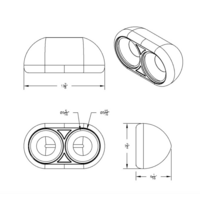 Dual Headlight Housing With inner Lamp Bucket For Peterbilt 359 - 304 Stainless thumbnail 3
