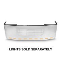 24” Chrome Bumper Freightliner Century 2005-2007 and Columbia 2003-2007, with Grille Horizontal and 11 Hidden Light Holes thumbnail 1
