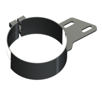 Lincoln Chrome 8” Wide Angled Clamp Fits Peterbilt Chrome thumbnail 2