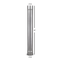 Muffler Eliminator Pipe 51” Aluminized  With Aluminized Finish ID/ID thumbnail 2