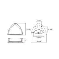 30 LED Low Profile Turn Signal Light For 1987-2007 Peterbilt 379/378/357 - Amber LED/Clear Lens  thumbnail 4