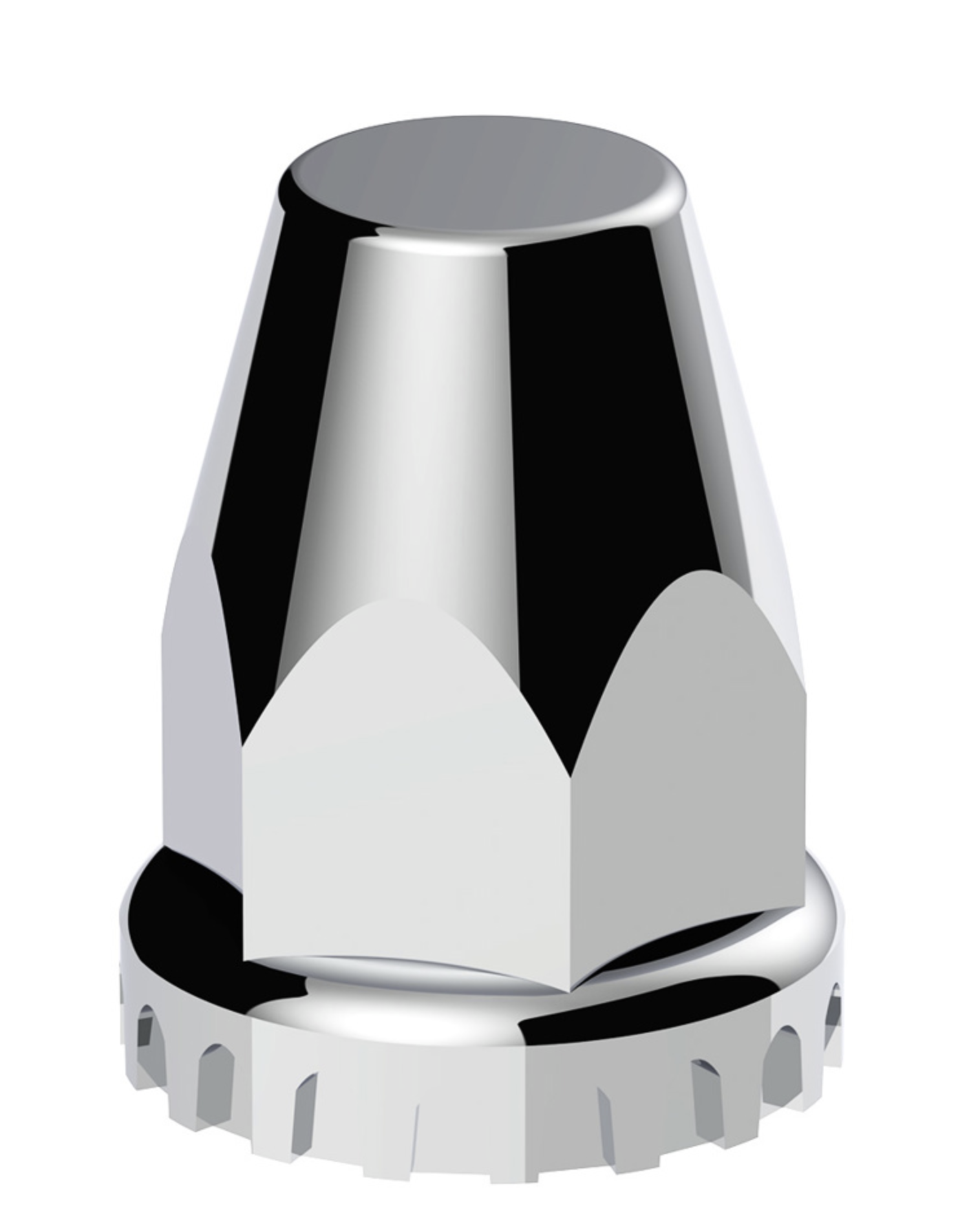 33mm x 2-3/4" Chrome Plastic Original Nut Covers - Push-On  — SKU 10265-UP