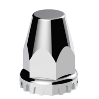 33mm x 2-3/4" Chrome Plastic Original Nut Covers - Push-On  thumbnail 1