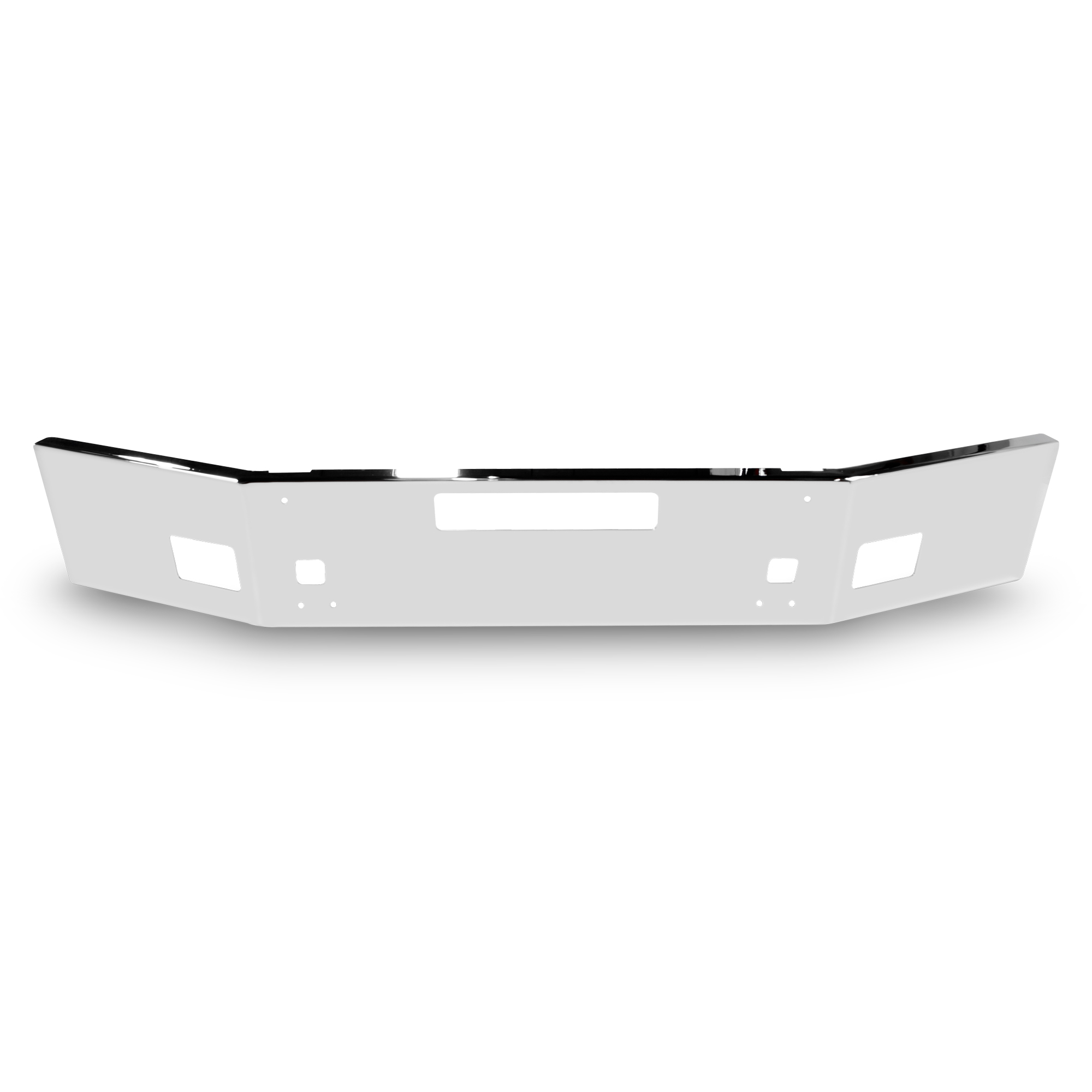 14” Chrome Bumper Kenworth T800 2004-2012, with Step, Tow and Fog Light Holes — SKU US20-510C