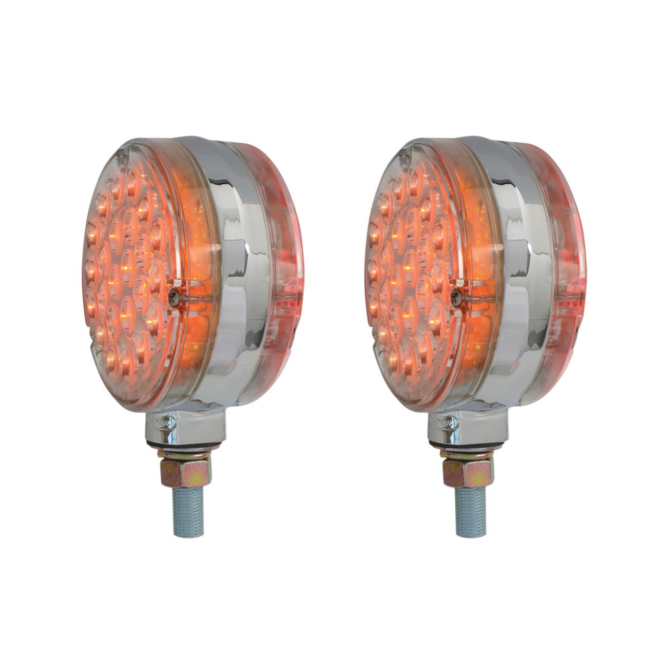 4" Double Face Pearl Led Pedestal Light Twin Pack LED: 24 LEDs per side - 12V — SKU 78376-GG
