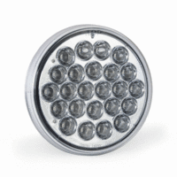 4” Round Led Light Red/White/Clear Lens 12/24V thumbnail 1