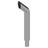 Lincoln Chrome BullHorn Cut 6” OD X 60” L Reduced To 5” Top Stack thumbnail 1