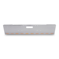 20” Chrome Bumper Freightliner Classic 1984-2003, with Box End Cut, Center Tow and 10 Hidden Light Holes  thumbnail 1