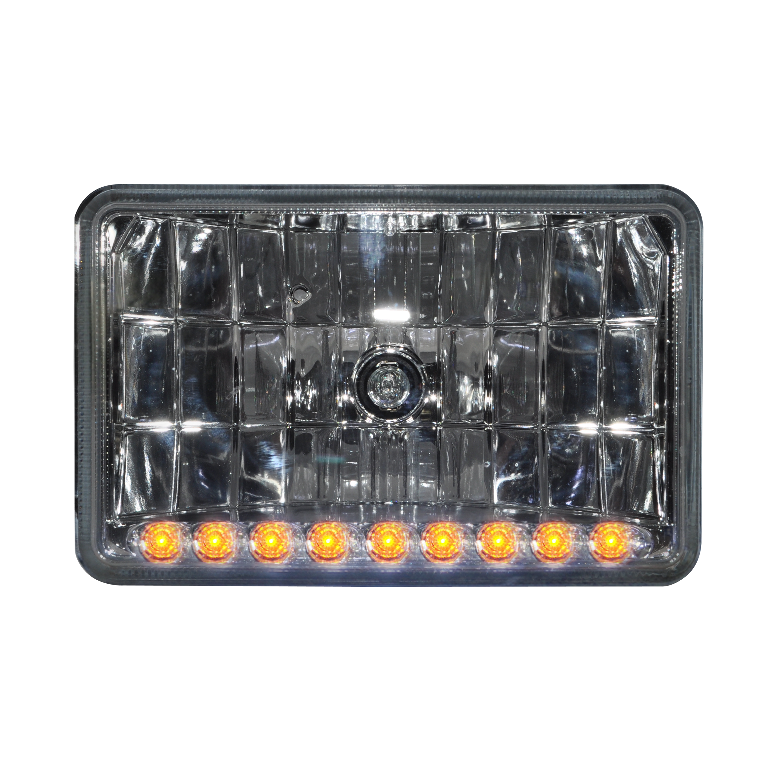 4"x 6" Halogen Headlight with 9 Amber LEDs — SKU US02-46564L