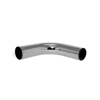 5" 90 Degree Exhaust Elbow 18" x 18" OD-OD Chrome thumbnail 3