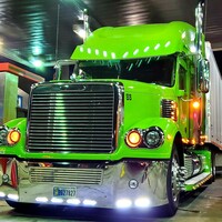  2 Hole Side Mount - 18” To 20”  Light In “V” 10 Hidden Lights Hole Visor fits Freightliner Century/Columbia/Coronado thumbnail 2