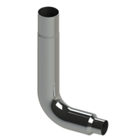 Lincoln Chrome 7” Seamless 90° Elbow Reduced 5” OD Top Leg 29”, lower Leg 20” thumbnail 1