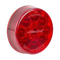 2 1/2" Round Red/Red Clearance Marker Maxxima thumbnail 3