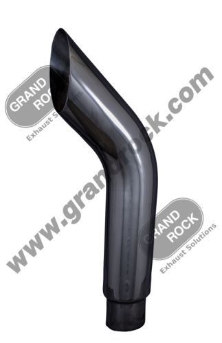 Chrome Bullhorn Style Stack 36” X 6” Reduced To 5” Outside Diameter (OD) — SKU SBH6-36SBC