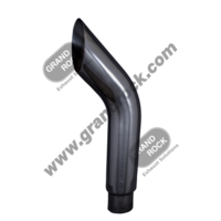 Chrome Bullhorn Style Stack 36” X 6” Reduced To 5” Outside Diameter (OD) thumbnail 1