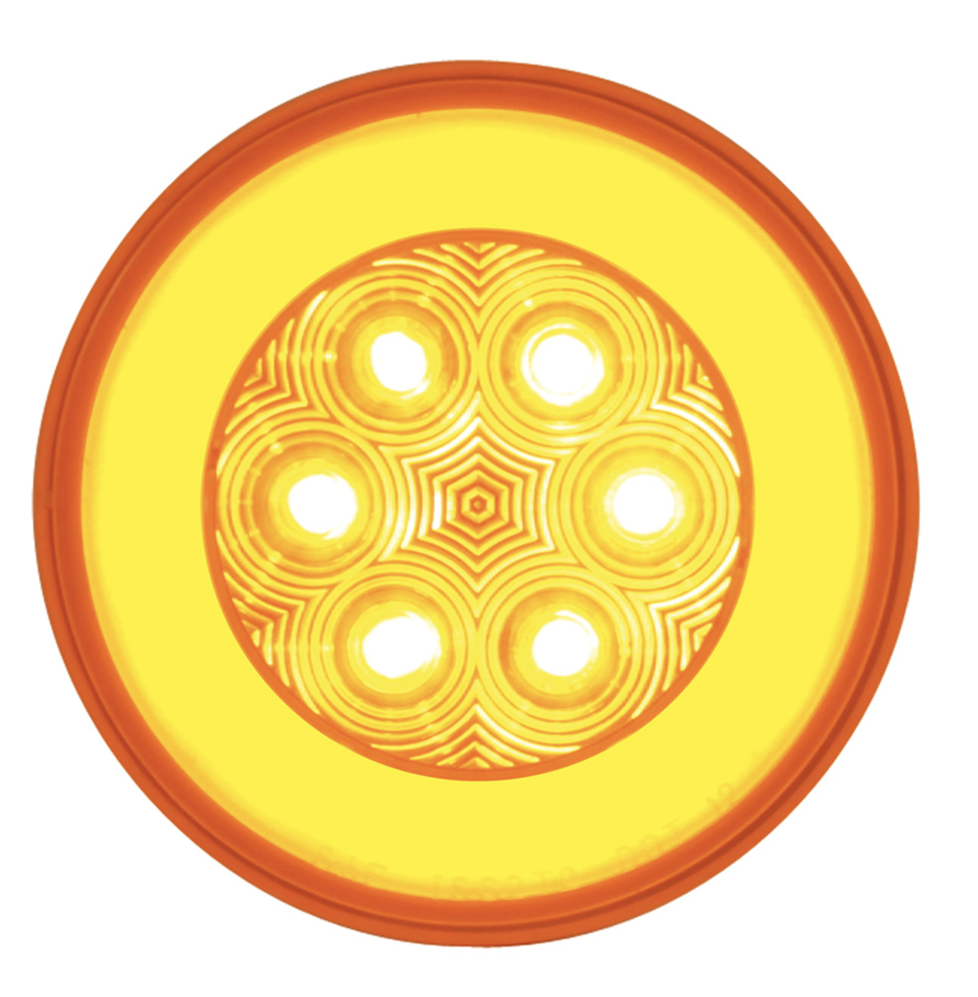 21 LED 4" GLO Turn Signal Light - Amber LED/Amber Lens — SKU 37133-UP