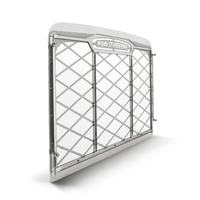 Grille Fits Freightliner Classic & FLD Diamond & Mesh W/ Logo S.Steel  thumbnail 4