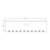 20” Chrome Bumper Freightliner Classic 1984-2003, with Box End Cut, Center Tow and 10 Hidden Light Holes  thumbnail 7